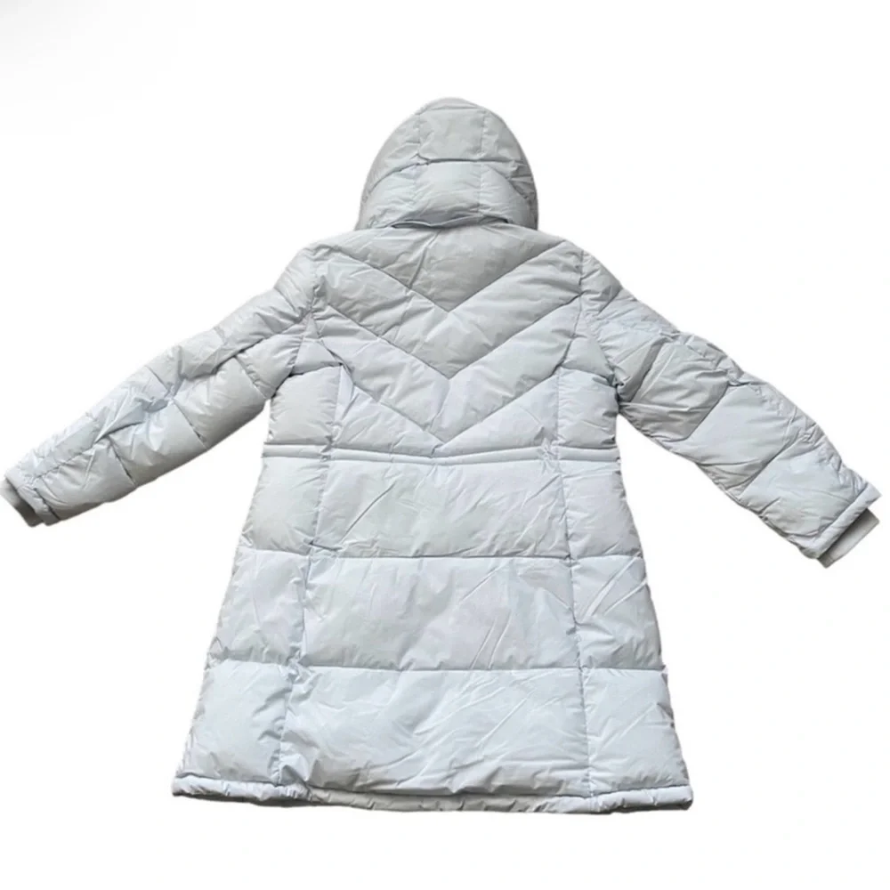 NWT Calvin Klein Long Light Blue Puffer Coat – XL - Picture 13 of 13